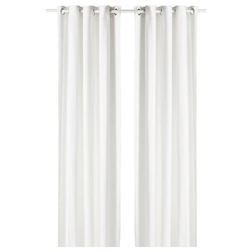 MOALINA Curtains, 1 pair - white 145x300 cm , 145x300 cm