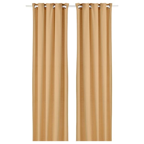 MOALINA Curtains, 1 pair - yellow 145x300 cm , 145x300 cm - best price from Maltashopper.com 40491058