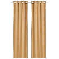 MOALINA Curtains, 1 pair - yellow 145x300 cm , 145x300 cm - best price from Maltashopper.com 40491058