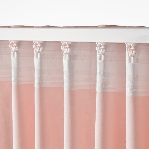 MOALISA Curtains, 1 pair - pale pink/pink 145x300 cm - best price from Maltashopper.com 20499507
