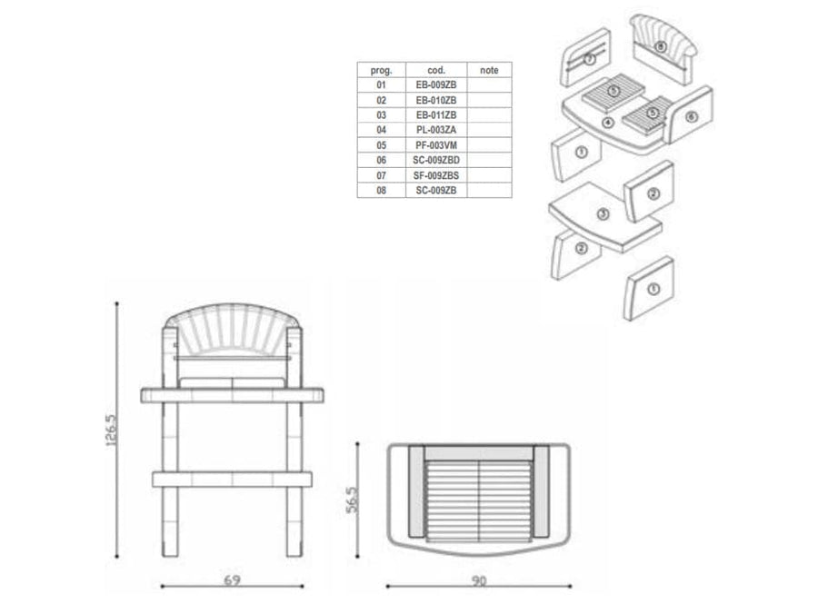 Bricocenter CONCRETE WOOD AND CHARCOAL BARBECUE MODENA VZ LINE