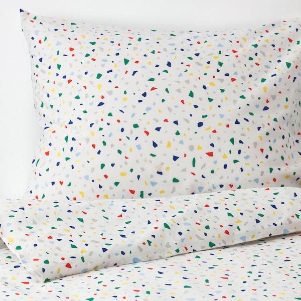 MÖJLIGHET - Duvet cover and pillowcase, white/mosaic patterned , 150x200/50x80 cm - Premium Bedding from Ikea - Just €19.99! Shop now at Maltashopper.com