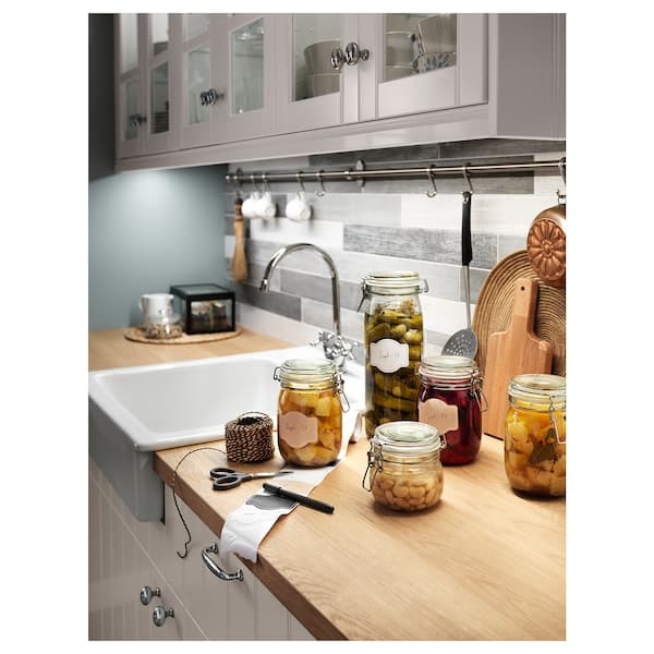 Ikea MÖLLEKULLA - Worktop, oak/veneer, 186x3.8 cm