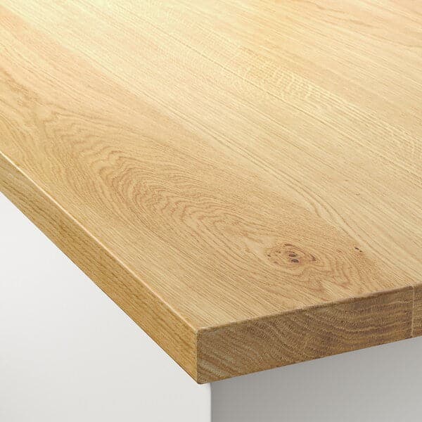 Ikea MÖLLEKULLA - Custom made worktop, oak/veneer, 63.6-125x3.8 cm