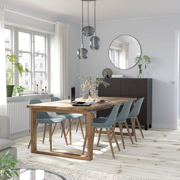 Ikea MÖRBYLÅNGA / GRÖNSTA - Table and 6 chairs, 220x100 cm