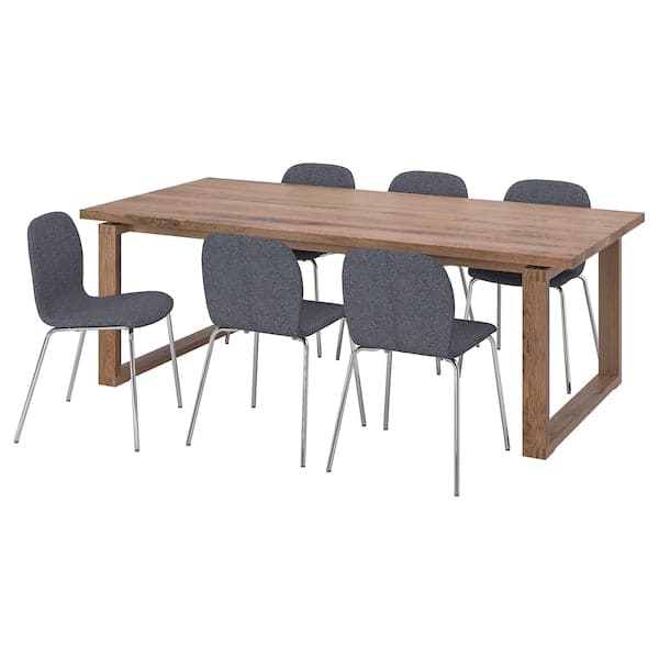 MÖRBYLÅNGA / KARLPETTER - Table and 6 chairs