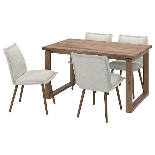 Ikea MÖRBYLÅNGA / KLINTEN - Table and 4 chairs, 140x85 cm