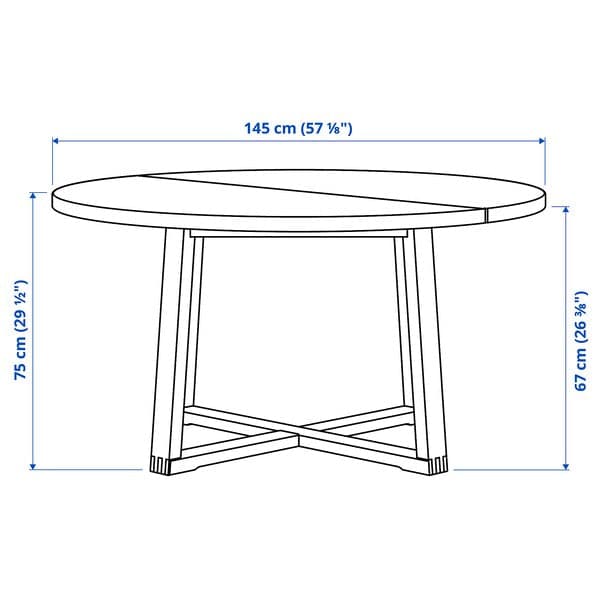 MÖRBYLÅNGA / MÅRENÄS - Table and 4 chairs with armrests, stained oak veneer brown/black Gunnared dark grey, , 145 cm - Premium  from Ikea - Just €1527.99! Shop now at Maltashopper.com