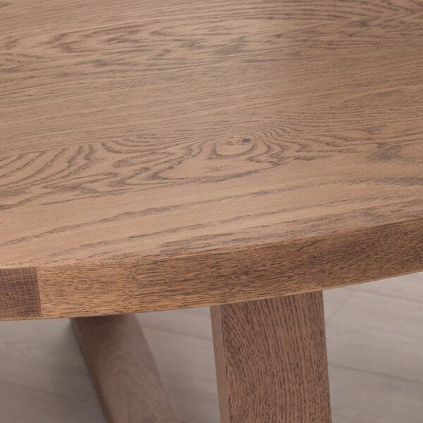 Ikea MÖRBYLÅNGA / MÅRENÄS - Table and 4 chairs with armrests, black/gunnared oak veneer, , 145 cm