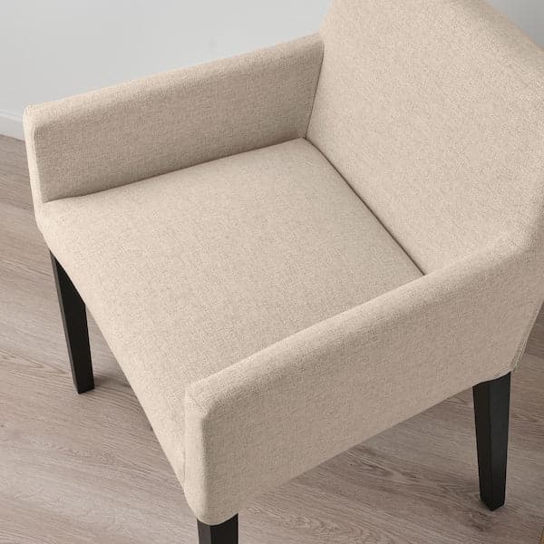 Ikea MÖRBYLÅNGA / MÅRENÄS - Table and 4 chairs with armrests , 145 cm
