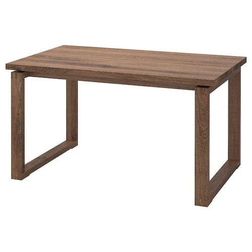 MÖRBYLÅNGA - Table, oak veneer brown stained, 140x85 cm