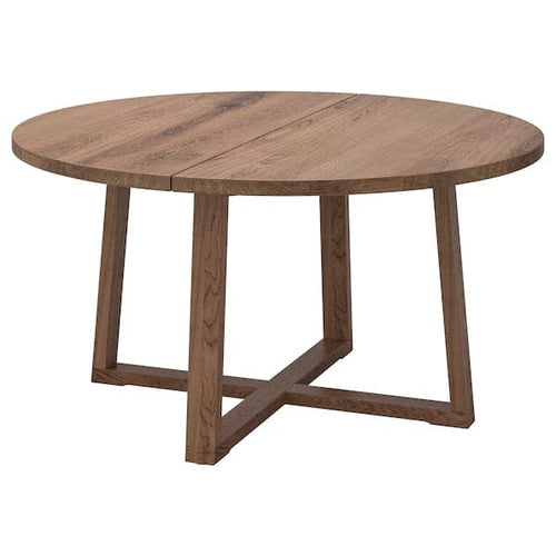 MÖRBYLÅNGA - Table, oak veneer brown stained, 145 cm