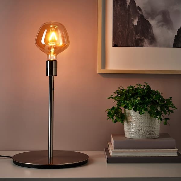 Ikea MOLNART - LED bulb E27 120 lumen, clear glass brown bell, 132 mm
