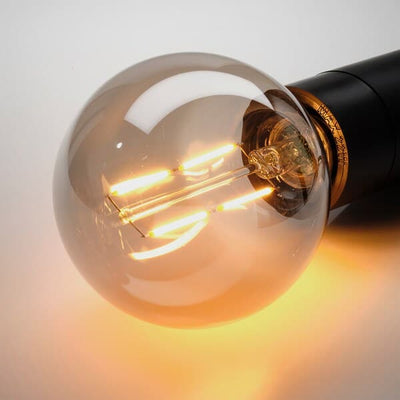 MOLNART LED bulb E27 120 lumens - transparent glass globe gray 95 mm , 95 mm - best price from Maltashopper.com 40513569