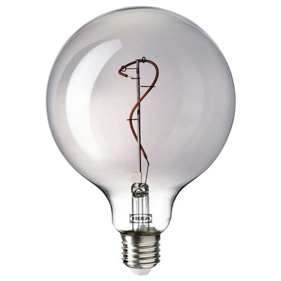 MOLNART LED bulb E27 140 lumens - transparent glass globe gray 125 mm , 125 mm - best price from Maltashopper.com 20513481