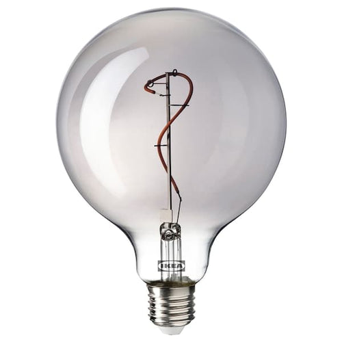 MOLNART LED bulb E27 140 lumens - transparent glass globe gray 125 mm , 125 mm