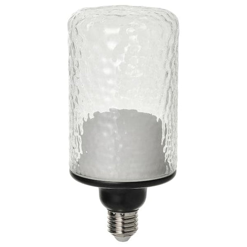 MOLNART - E27 LED bulb 150 lumens, tubular clear glass/fancy, , 90 mm