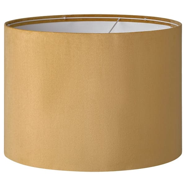 MOLNSKIKT - Lamp shade, dark yellow velvet, 42 cm