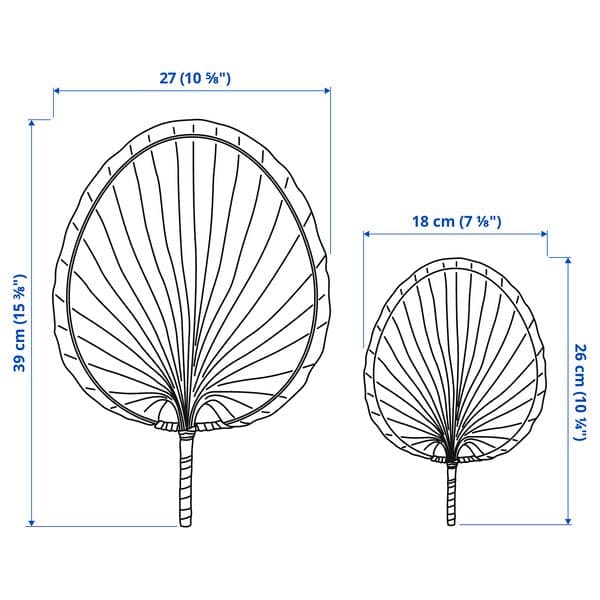 Ikea MOLNSKOG - Wall decoration, set of 2, palm leaf handmade
