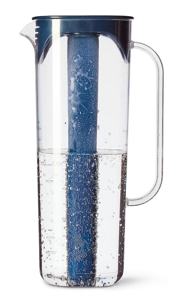 Ikea MOPPA - Jug with lid, dark blue/transparent, 1.7 l