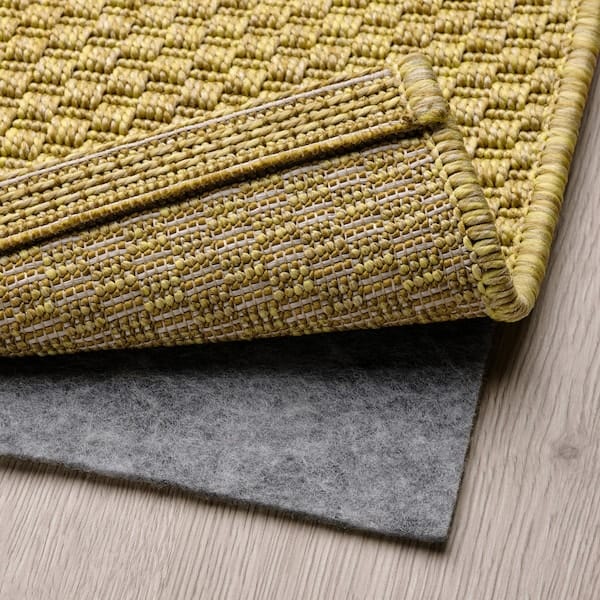 Ikea MORUM - Flat woven carpet int/east, light yellow,200x300 cm