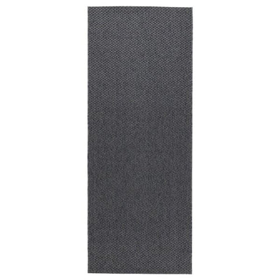 MORUM - Rug flatwoven, in/outdoor, dark grey, 80x200 cm - best price from Maltashopper.com 10203573