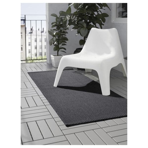 MORUM - Rug flatwoven, in/outdoor, dark grey, 80x200 cm - best price from Maltashopper.com 10203573