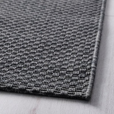 SVALLERUP Rug flatwoven, in/outdoor - black/white 200x200 cm