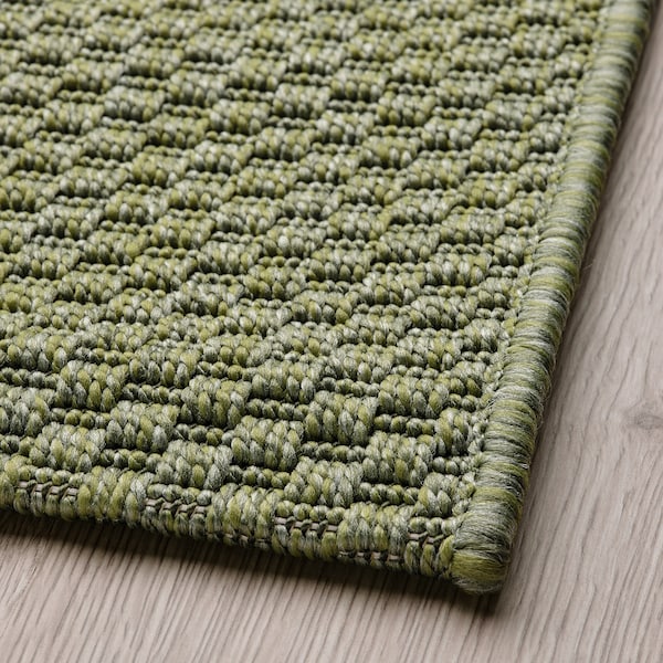 MORUM - Flat woven carpet int/ext, green,200x300 cm - best price from Maltashopper.com 10569143