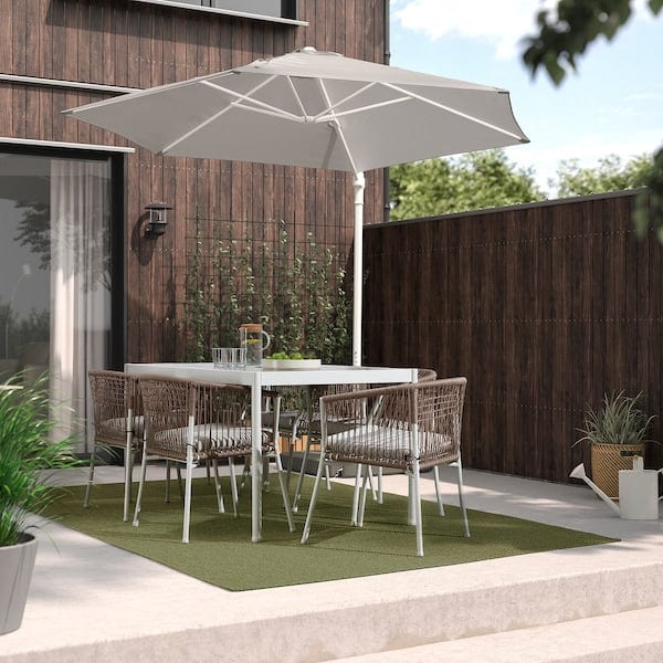 Ikea MORUM - Flat woven carpet int/ext, green,200x300 cm