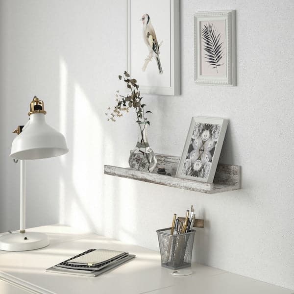 MOSSLANDA - Picture ledge, white stained pine effect, 55 cm - best price from Maltashopper.com 10497815