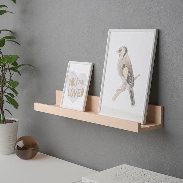 MOSSLANDA - Picture ledge, birch effect, 55 cm - best price from Maltashopper.com 60511338
