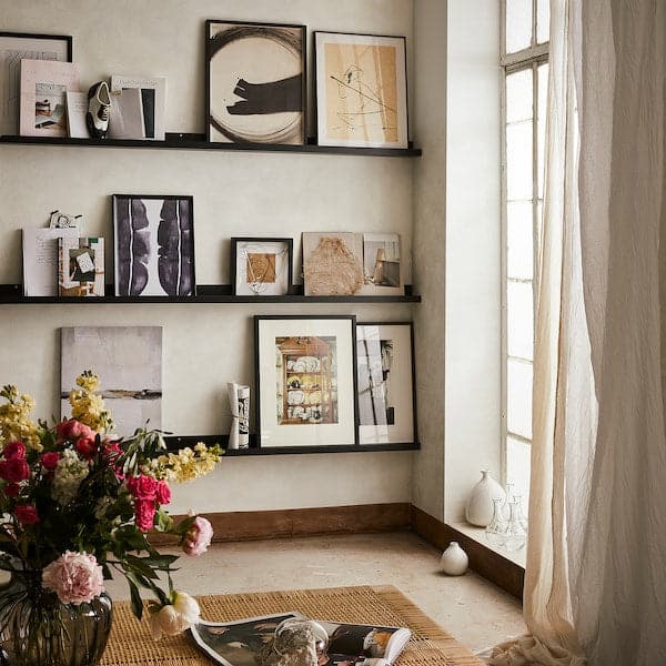 Ikea MOSSLANDA - Picture ledge, black, 115 cm