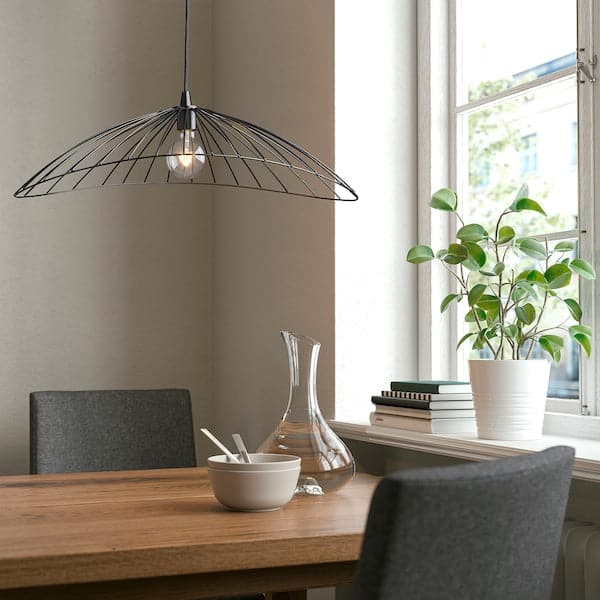 MOTSJÖ - Lampshade for pendant lamp, black, 60x40 cm - best price from Maltashopper.com 90530849