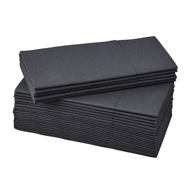 MOTTAGA - Paper napkin, black, 38x38 cm - best price from Maltashopper.com 80342900