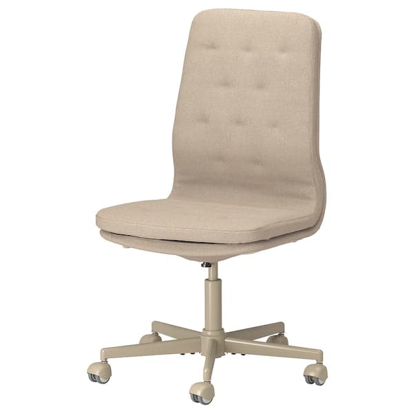 MULLFJÄLLET chair with castors, - Naggen beige , - best price from Maltashopper.com 00472491