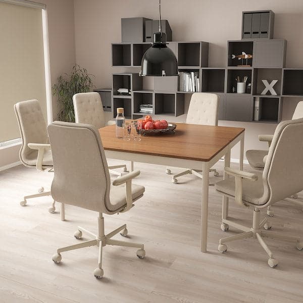MULLFJÄLLET Conference chair with castors, Naggen beige - best price from Maltashopper.com 19399797