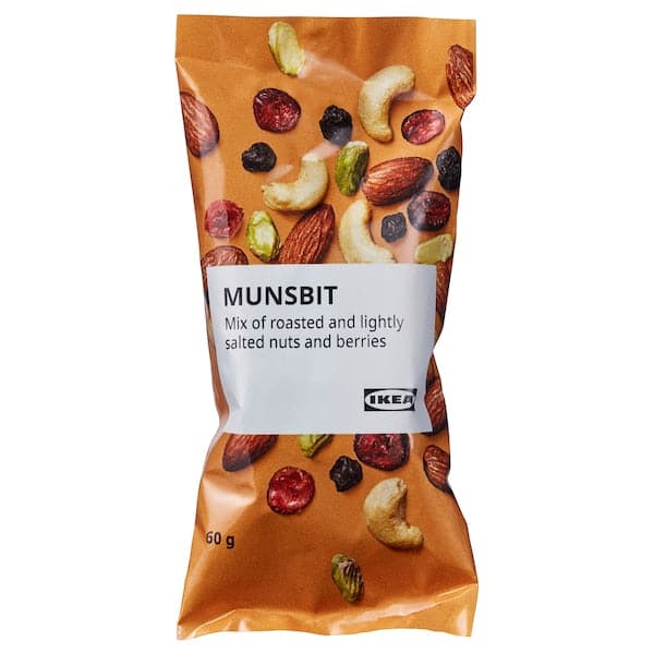 MUNSBIT - Mix of roasted nuts/berries, lightly salted , 60 g - best price from Maltashopper.com 70506416