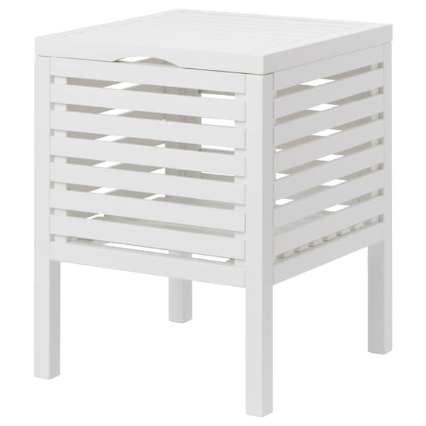 MUSKAN - Storage stool, white, 50 cm - best price from Maltashopper.com 00360587