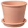 MUSKOTBLOMMA - MUSKOTBLOMMA Plant pot with saucer, in/outdoor terracotta, 12 cm