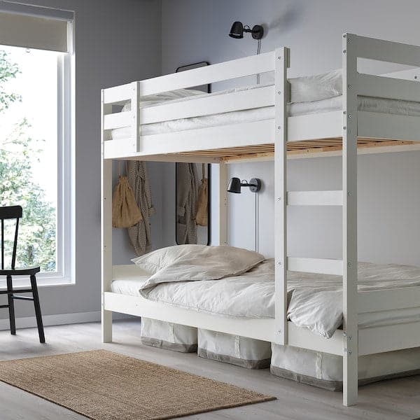 MYDAL - Bunk bed frame, white, 90x200 cm - best price from Maltashopper.com 20467629