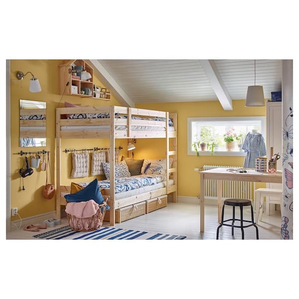 MYDAL - Bunk bed frame, pine, 90x200 cm - best price from Maltashopper.com 00102452