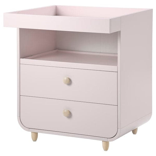 MYLLRA - Changing table with drawers, pale pink