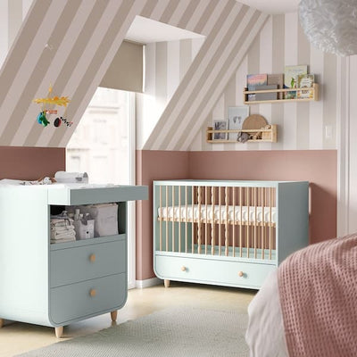 MYLLRA - Set of 2 baby furniture, light turquoise, , 60x120 cm - best price from Maltashopper.com 19506599