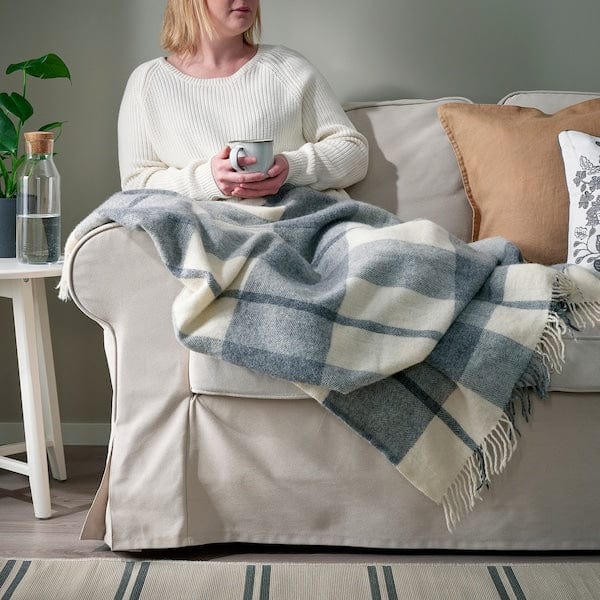 Ikea MYRULL - Throw, light grey, 130x170 cm