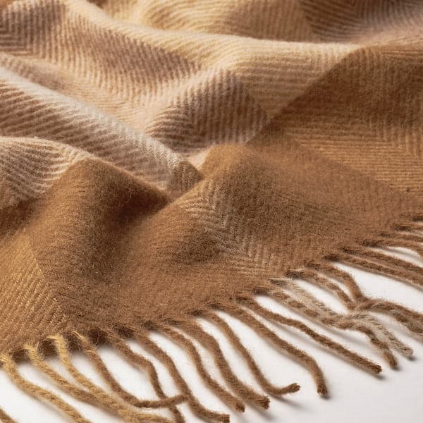 MYRULL - Throw, light brown, 130x170 cm - best price from Maltashopper.com 50563484