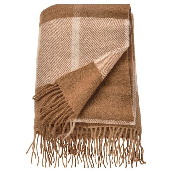 MYRULL - Throw, light brown, 130x170 cm - best price from Maltashopper.com 50563484