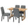 NACKANÄS / BERGMUND - Table and 4 chairs, black acacia / gray Nykvarn,140 cm ,