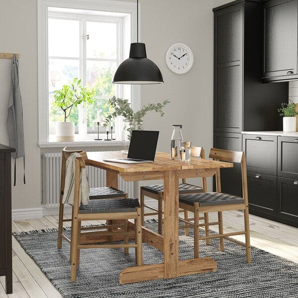 NACKANÄS / NACKANÄS - Table and 4 chairs, acacia/acacia, 140 cm - best price from Maltashopper.com 69467562