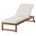 NÄMMARÖ - Sun lounger, outdoor mottled light brown/Frösön/Duvholmen beige ,